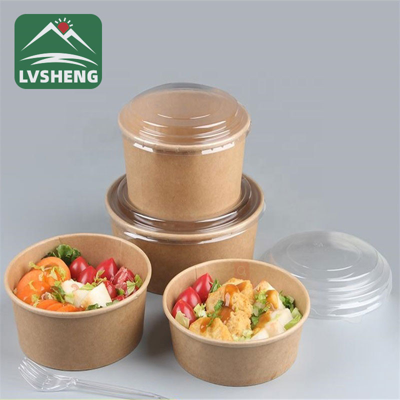 I-Eco-friendly Kraft Paper Bowl With Lid